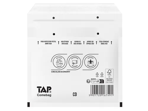 Envelop TAP Comebag luchtkussen tbv CD 200x175mm 100 stuks