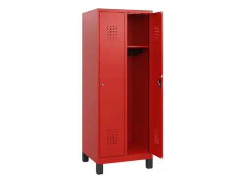 schoollocker,HxBxD 1630x600x500mm,2vak,vak B 300mm,cil.-slot,voeten