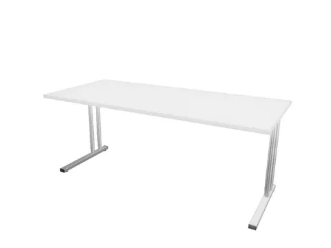 In hoogte verstelbaar bureau,HxBxD 720-840x1800x800mm,Bl-wit