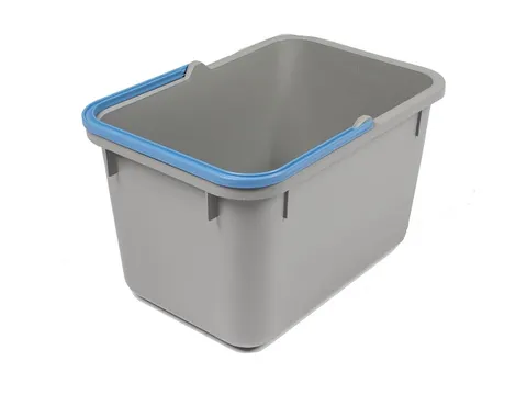 Emmer Grijs 17 liter met blauwe hendel