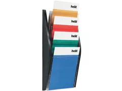 Folderhouder Helit wand 4x A4 zwart