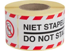 etiketten Niet stapelen 46 x 125 mm 250 stuks