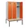 locker met bank,HxBxD 1950x1200x815mm,3vak,vak B 400mm,cilinderslot