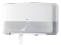 Toiletpapierdispenser Tork Twin Mini T2 Elevation wit 555500