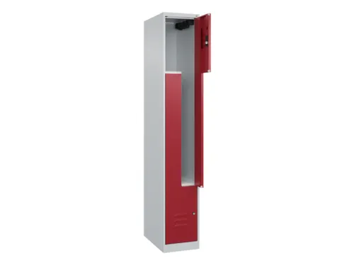 Z-garderobekast,HxBxD 1850x300x500mm,vak B 150/300mm,cil.-slot