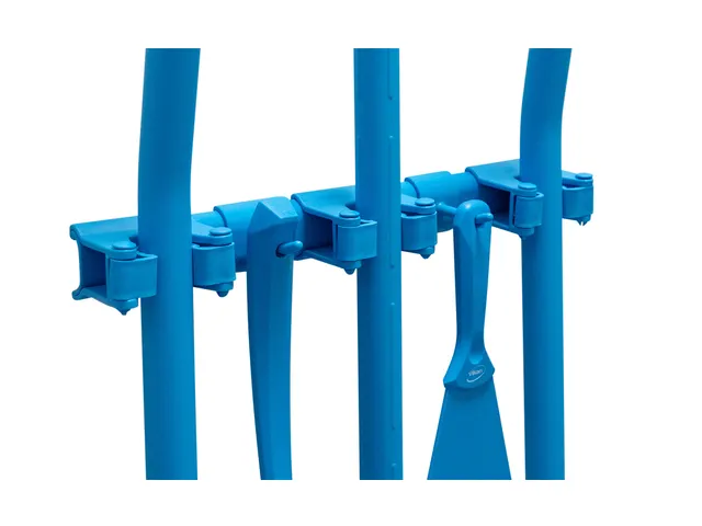 Ophangrek Vikan Hi-Flex Wand 420mm Blauw 3 klemmen, 2 haken