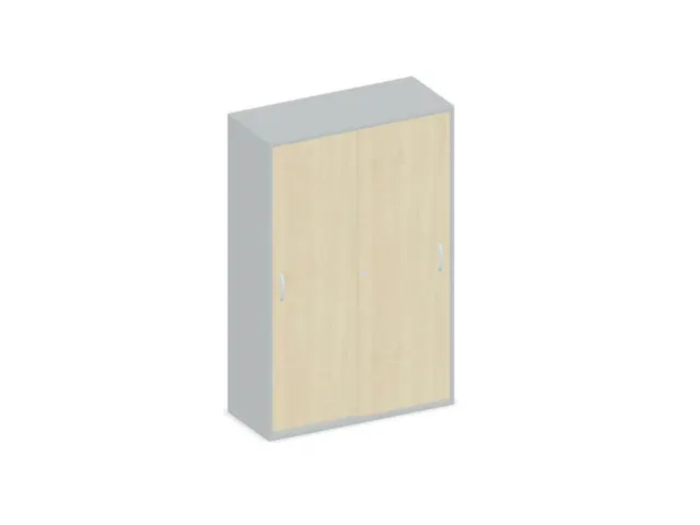 Schuifdeurkast 1540x1000x430mm Romp Lichtgrijs Decor Front Esdoorn