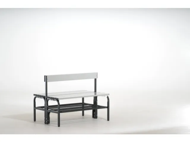 banc double HxLxP 770x1015x725mm barres alu structure acier RAL7016