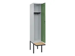 locker met bank,HxBxD 2120x400x815mm,1vak,vak B 400mm,cilinderslot