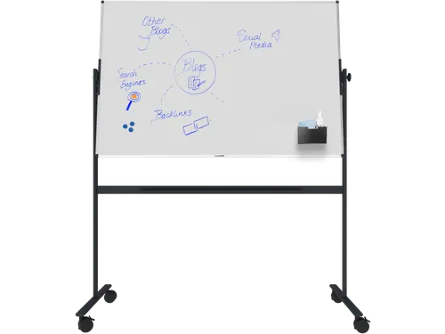 Legamaster UNITE PLUS kantelbaar whiteboard 100x150cm zwart onderstel