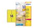 Etiket Avery L7263Y-100 99.1x38.1mm neon geel 1400stuks - 1