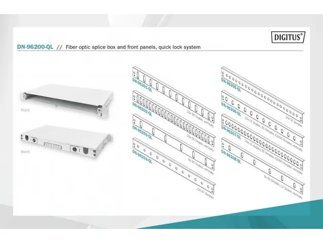 Glasvezel-lasdoos 1U snelontgrendeling M20/M25 kabelinvoer grijs