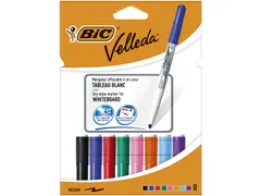 Whiteboardmarker Bic Velleda 1748 rond medium 1.4mm assorti 8 stuks