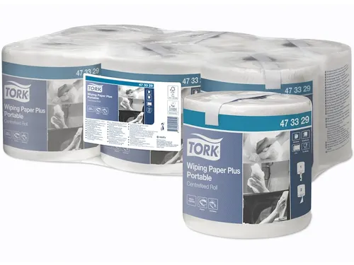 Tork 473329 Poetspapier M2 Centerfeed 2-laags Portable Wit