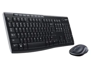 Logitech Draadloos Toetsenbord MK270 QWERTY + Compacte muis Zwart - 1