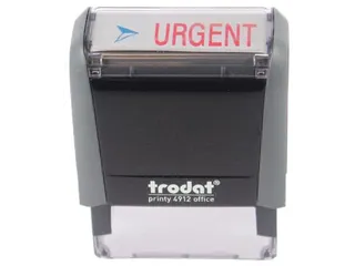 Trodat Tekststempel Printy Line Urgent rood blauw - 2