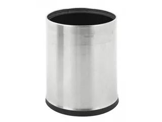 Dubbelwandige papierbak mat RVS rond 10 Liter - 1