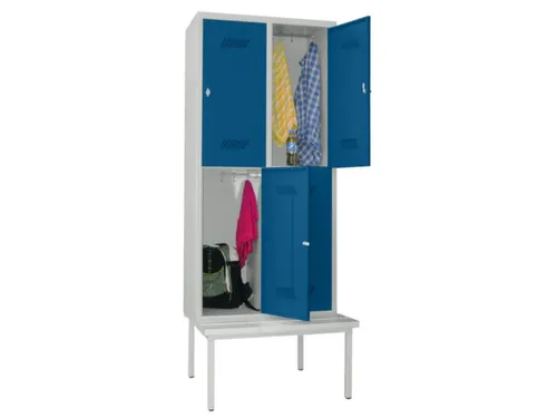 banklocker,dubbeldeks,HxBxD 2150x800x800mm,RAL7035,front RAL5010