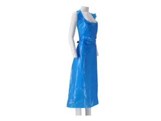 PE schort op rol blauw geruwd 125x80cm 25micron 500 Stuks - 3