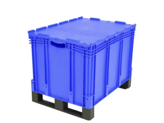 Euronorm Stapelkrat Pp 538x800x600mm 206l Dubbele Bodem Sledepoten - 1