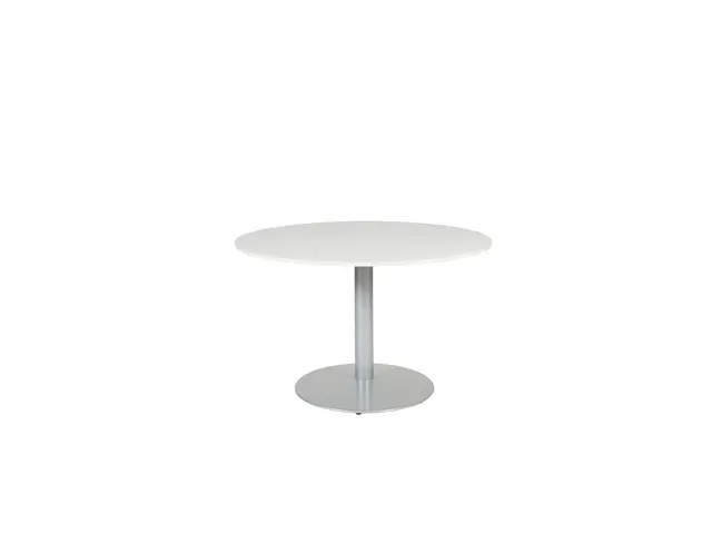 Linesto Vergadertafel Vaste Hoogte 120cm Rond Grijs 25mm Alu