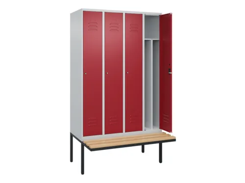 locker voor scheiding van kleding,HxBxD 2120x1200x815mm,4vak