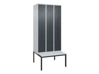 Z-garderobekast,HxBxD 2120x900x815mm,6vak,vak B 300mm,cil.-slot - 1