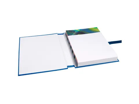 Map uitrekbare rug met papieren klep 24x32 cm Donkerblauw A4