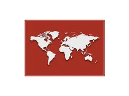 Placemat 45x32cm PVC Wereldkaart Rood 6 Stuks