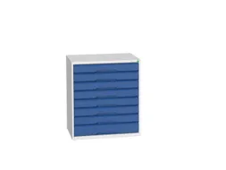 ladekast HxBxD 900x800x550mm 8laden romp RAL7035 front RAL5010