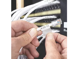 Labeltape Dymo XTL kabelwikkel 21mm zwart op wit - 4