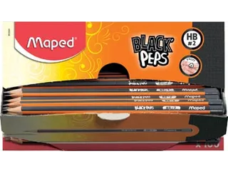 potlood Black'Peps HB zonder gum karton display - 3