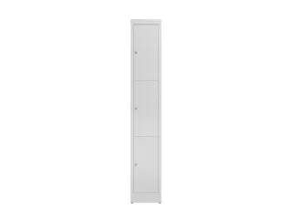 Lockerkast 1800x310x500mm 1x3 vakken cilinderslot, sokkel, RAL9003 - 2