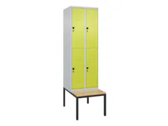 Dubbeldekse dekenkist,HxBxD 2120x600x815mm,2x2vak.,vak B 300mm