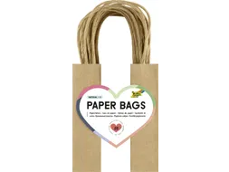Tas met handvat Folia kraftpapier 125gr 12x15x5.5cm 20 stuks naturel