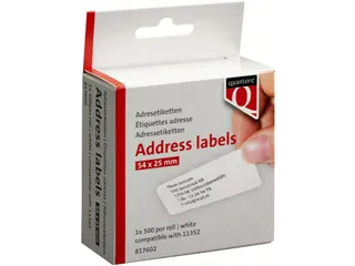 Labeletiket Quantore 11352 54x25mm retour wit - 1
