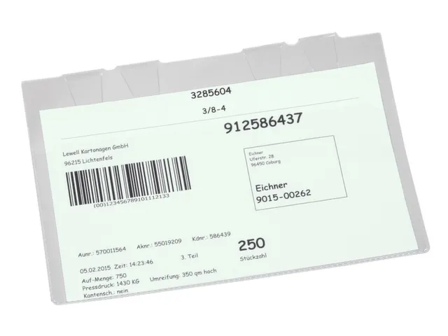 insteekhoes,DIN A4,liggend,HxB 225x320mm,v. inhangen,hard folie