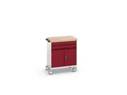 gereedschapswagen 980x800x600mm multiplexblad 2 laden+kast, RAL3004