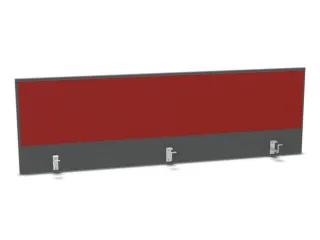 opzetpaneel bureau aanbouw achter MS-donkergrijs BN4011-rood 1800mm - 1