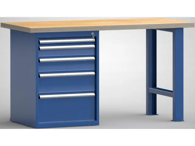 werkbank,HxBxD 840x1500x700mm,onderstel RAL5010,fronten RAL5010