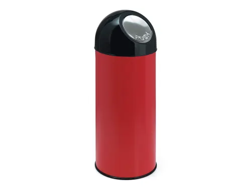 Afvalbak met pushdeksel en binnenemmer 55 Liter Rood