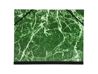 Tekenmap gemarmerd e last. 26x33cm groen - 2