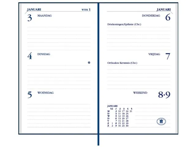 Agenda 2027 Ryam Memoplan 7 Plus Mundior 7dagen/2pagina's assorti