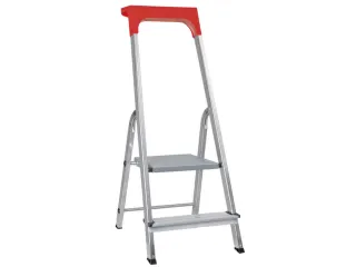 aluminium trapladder,eenzijdig,2treden,Stand H 0,35m,balk L 1,02m - 1