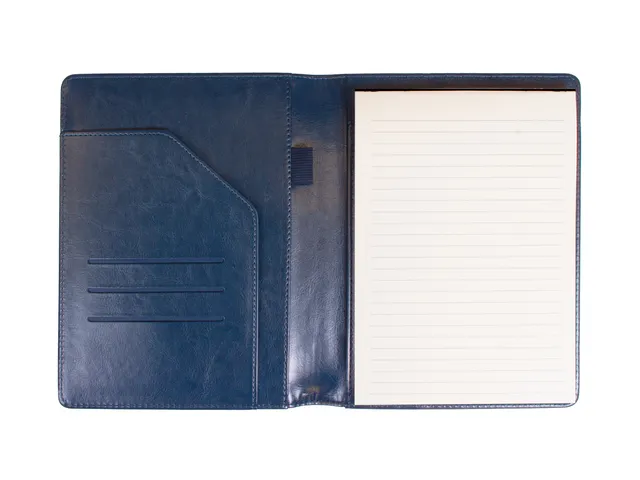 Schrijfmap Multo Hannibal A5 blauw kunstleder met schrijfblok