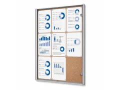 Vitrinekast Prikbord Kurk Economy 9xA4