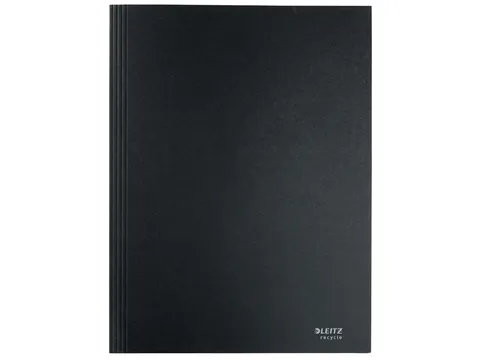 Dossiermap Leitz Recycle A4 3-kleps karton zwart