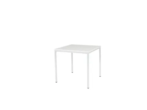 Domino Basic Tafel Vaste Hoogte 800x800mm Wit 25mm Wit 4-Poots