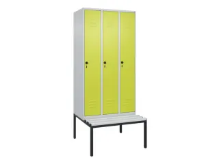 locker voor scheiding van kleding,HxBxD 2120x900x815mm,3vak - 1