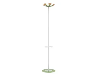 Unilux kapstok Aurora Staand Wit/Groen Beukenhout 6 haken - 1